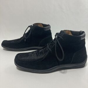 Donald J Pliner‎ Chukka Lila Cow Hide Suede Ankle Bot Moc Toe US 8M Black